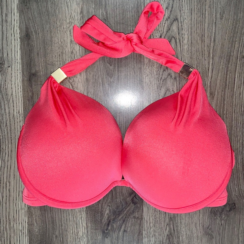 Victoria Secret Hottie Halter Coral Pink 36DD